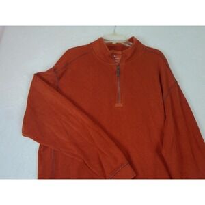 Bob Timberlake Shirt‎ Mens Extra Large Long Sleeve Pullover 1/4 Zip Rust